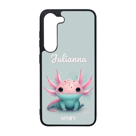 Névvel kérhető - Cuki pasztell Axolotl Samsung Galaxy S23 tok