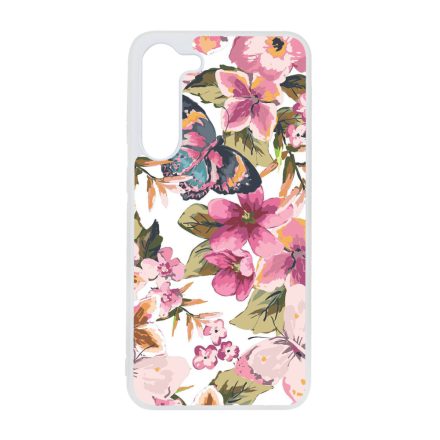 pillangós lepkés virág mintás Samsung Galaxy S23 Plus tok