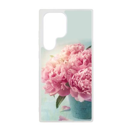virágos tavaszi vintage rózsaszín rózsás Samsung Galaxy S23 Ultra tok