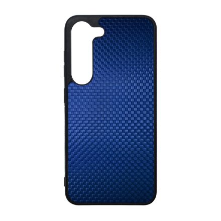 Gyönyörű kék karbon fiber mintás Samsung Galaxy S24 tok