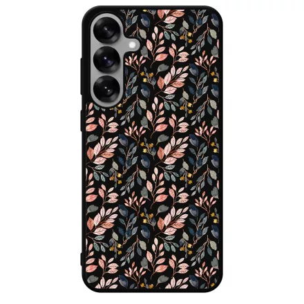 Csodaszép őszi virágmintás vintage Samsung Galaxy S25 tok