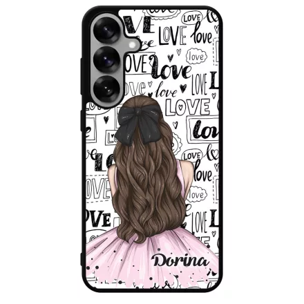 Kérd a Neveddel - LOVE Girl szerelem valentin napi Samsung Galaxy S25 Magnetic tok