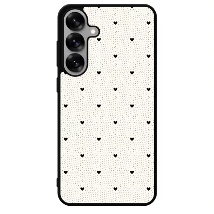 Elegáns szívecskés - CREAM - szives csajos Samsung Galaxy S25 Magnetic tok