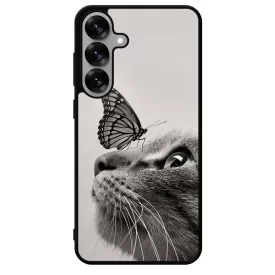 Cica és Pillangó - macskás Samsung Galaxy S25 tok