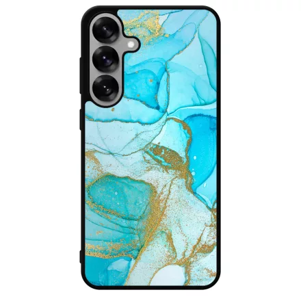 Ocean Blue Gold marvanyos marvany mintas Samsung Galaxy S25 tok