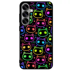 Halloween Macskak - Colored Samsung Galaxy S25 tok