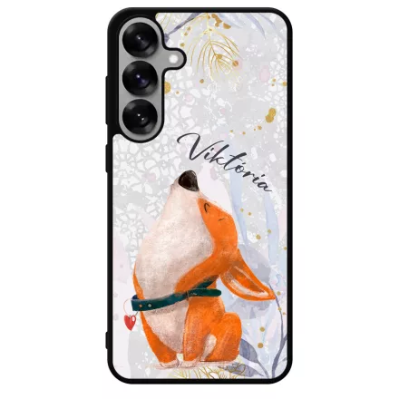 Cuki corgi kutyus - Téli mintás Samsung Galaxy S25 tok