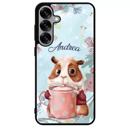 Kakaós hörcsög - Téli mintás Samsung Galaxy S25 tok