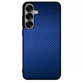 Gyönyörű kék karbon fiber mintás Samsung Galaxy S25 tok