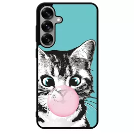 Bubble Cat - cica mintás Samsung Galaxy S25 tok