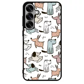 Tündéri rajzolt kutya mintás Samsung Galaxy S25 tok