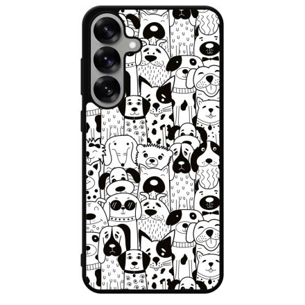 Aranyos kutya mintás Samsung Galaxy S25 Magnetic tok