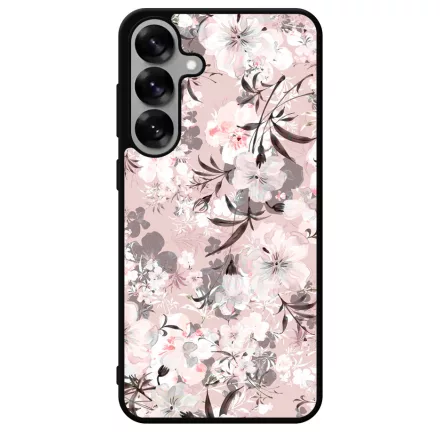 Puderpink tavaszi viragos Samsung Galaxy S25 Magnetic tok