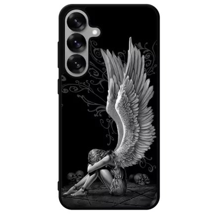angyal angyalos fekete bukott Samsung Galaxy S25 Plus tok