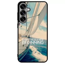 Minden nap egy új kezdet vitorlás tenger nyár Samsung Galaxy S25 Plus tok