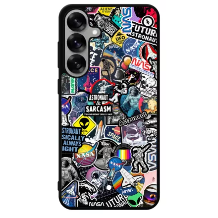 NASA matricabomba astronaut űrhajós stickerbomb Samsung Galaxy S25 Plus tok
