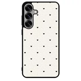 Elegáns szívecskés - CREAM - szives csajos Samsung Galaxy S25 Plus tok