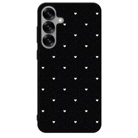 Elegáns szívecskés - BLACK - szives csajos  Samsung Galaxy S25 Plus tok