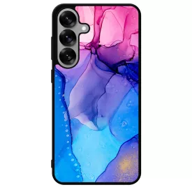Blue Pink Gradient Ink kek rozsaszin marvanyos Samsung Galaxy S25 Plus tok