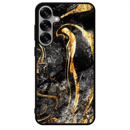Luxury Golden Black marvanyos marvany mintas Samsung Galaxy S25 Plus tok