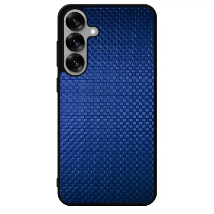 Gyönyörű kék karbon fiber mintás Samsung Galaxy S25 Plus Magnetic tok