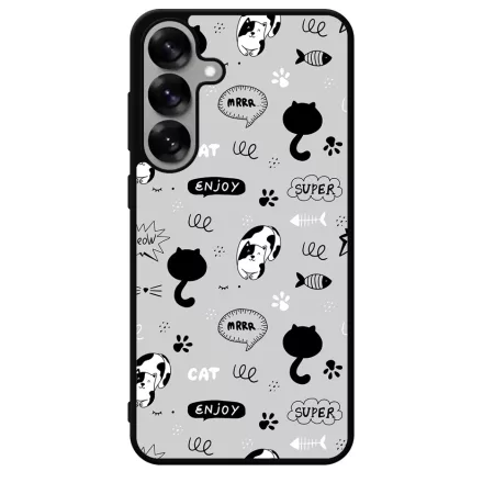 Mrrr Cuki Cica mintás Samsung Galaxy S25 Plus tok