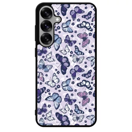 Gyonyoru lila pillangok Samsung Galaxy S25 Plus Magnetic tok