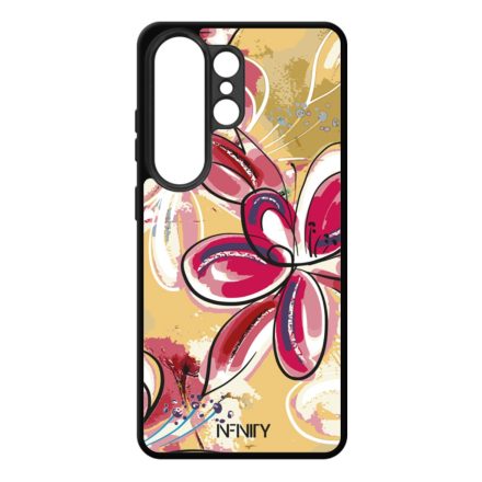 Absztrakt pink virágos Art Samsung Galaxy S26 Ultra Magnetic tok