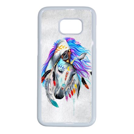 lovas indián ló art művészi native Samsung Galaxy S7 fehér tok