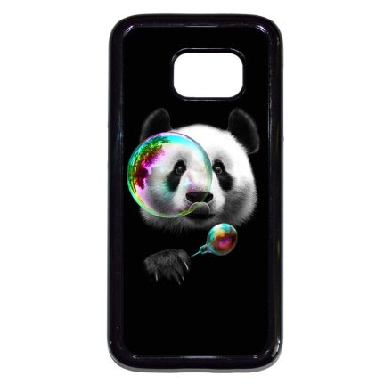 panda pandás Samsung Galaxy S7 fekete tok