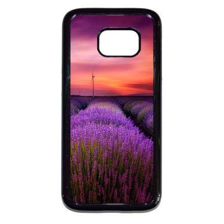 levendula levendulás levander lavender provence Samsung Galaxy S7 fekete tok
