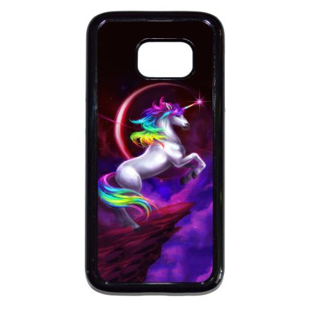 unicorn unikornis fantasy csajos Samsung Galaxy S7 fekete tok