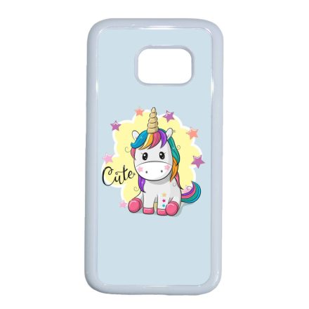 unicorn unikornis fantasy csajos Samsung Galaxy S7 fehér tok