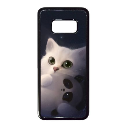 cica cicás macska macskás panda pandás Samsung Galaxy S8 fekete tok