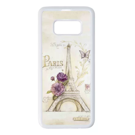 vintage párizs párizsi eiffel torony tornyos Samsung Galaxy S8 fehér tok
