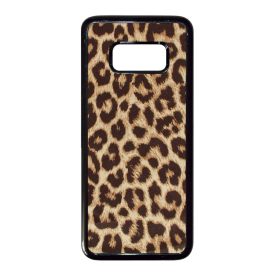 leopárd minta mintás Samsung Galaxy S8 fekete tok