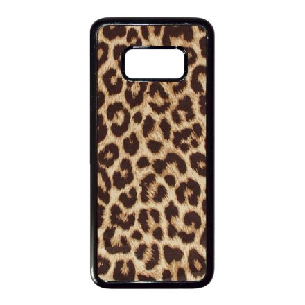 leopárd minta mintás Samsung Galaxy S8 fekete tok