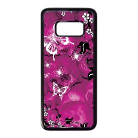 pillangó pillangós lepke lepkés Samsung Galaxy S8 fekete tok