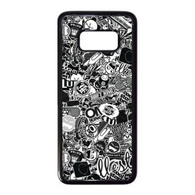 stickerbomb matricabomba Samsung Galaxy S8 fekete tok