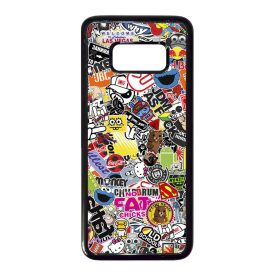 stickerbomb matricabomba Samsung Galaxy S8 fekete tok