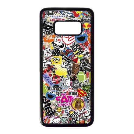 stickerbomb matricabomba Samsung Galaxy S8 fekete tok