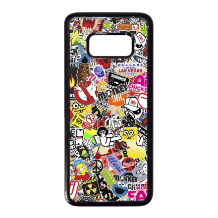 stickerbomb matricabomba Samsung Galaxy S8 fekete tok