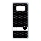szerelem love szivecskés fekete fehér pöttyös Samsung Galaxy S8 fekete tok