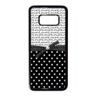 szerelem love fekete fehér pöttyös Samsung Galaxy S8 fekete tok