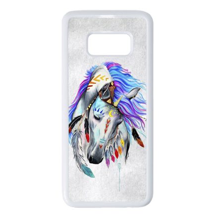 lovas indián ló art művészi native Samsung Galaxy S8 fehér tok