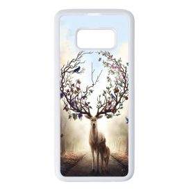 erdő szarvas őz négy évszak Samsung Galaxy S8 fehér tok