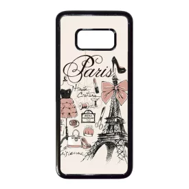 paris párizs eiffel torony tornyos Samsung Galaxy S8 fekete tok