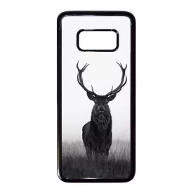 szarvas szarvasos agancs őszi fehér Samsung Galaxy S8 fekete tok
