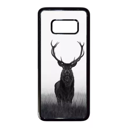 szarvas szarvasos agancs őszi fehér Samsung Galaxy S8 fekete tok