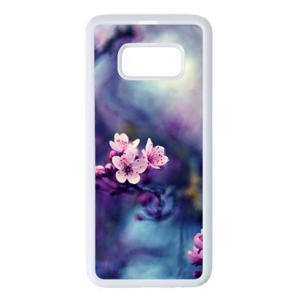 tavasz virágos cseresznyefa virág Samsung Galaxy S8 fehér tok